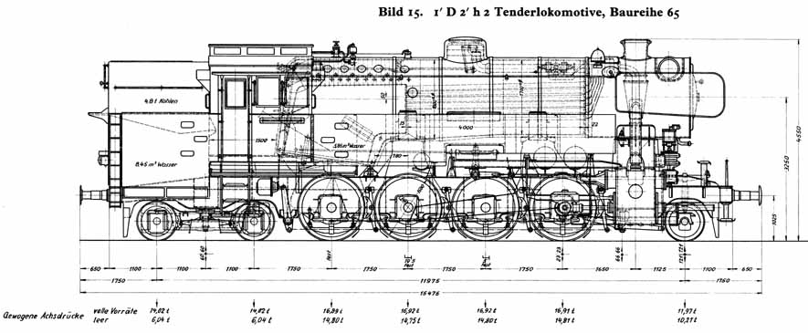 Locomotive-tender pour trains voyageurs Baureihe 65