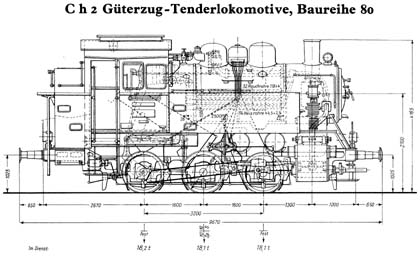 Locomotive tender pour trains marchandises srie 80