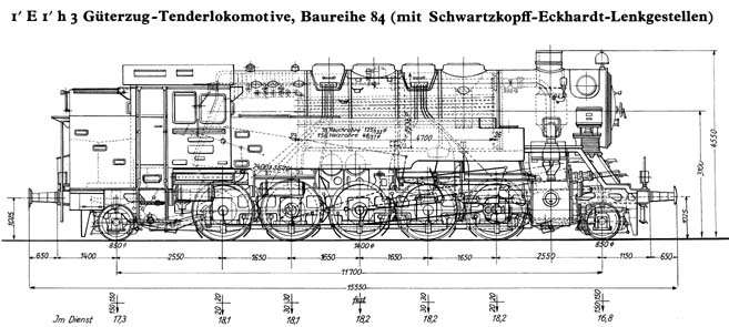 Locomotive tender pour trains marchandises Srie 84