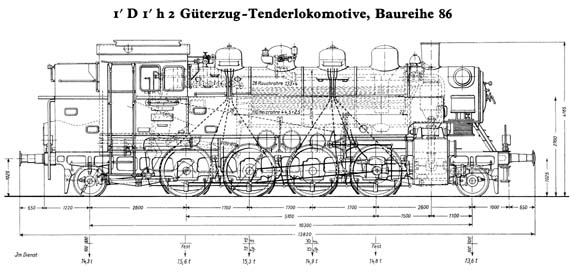 Locomotive tender pour trains marchandises srie 86