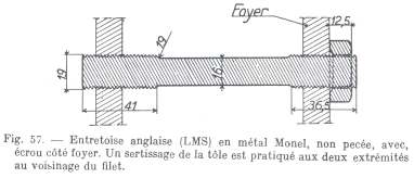 Entretoise anglaise (LMS) en mtal Monel, non perce