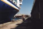 Au port, juste avant d'embarquer.