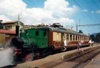 Rame rversible VVT en gare de Fleurier avec notre E2/2 Sulzer et notre Kf II